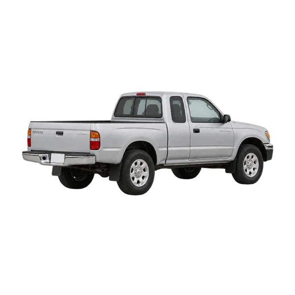 silver 1995 Toyota Tacoma rear three-quarter (facing left) view