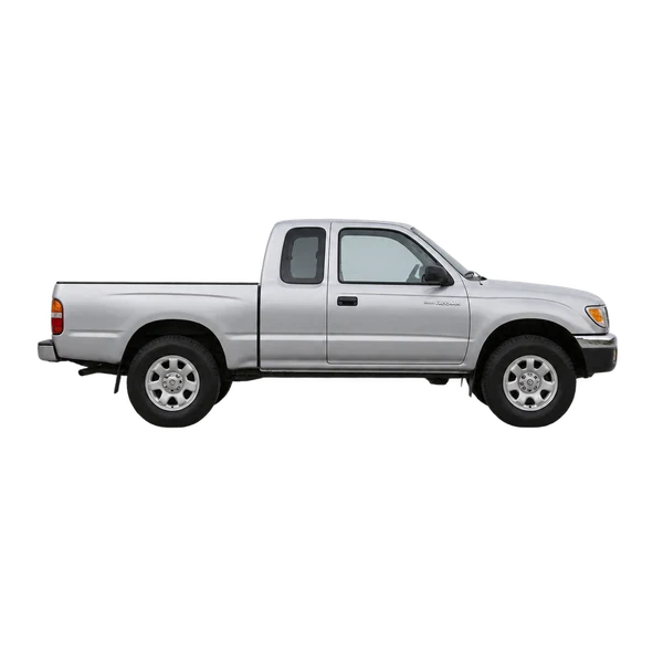 silver 1995 Toyota Tacoma side (facing right) view