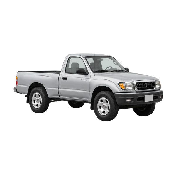 silver 1998 Toyota Tacoma front three-quarter (facing left) view