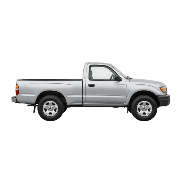silver 1998 Toyota Tacoma side (facing right) view