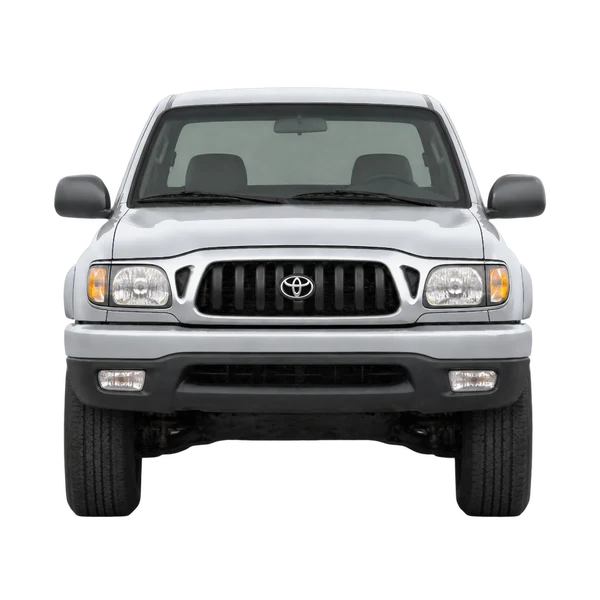 Toyota Tacoma 2002 باللون فضي، منظر أمامي