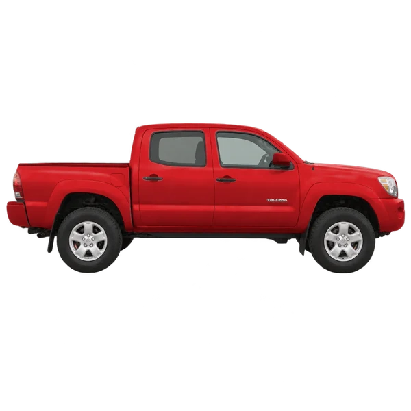 Toyota Tacoma 2005 rouge, vue profil (tourné vers la droite)