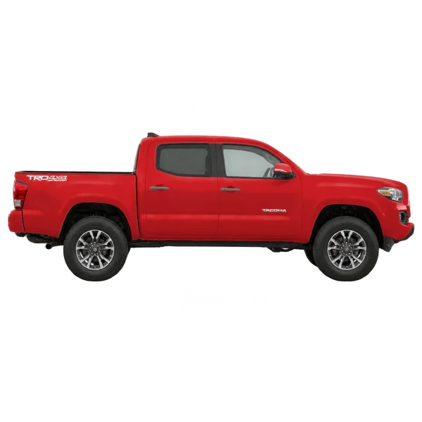 Toyota Tacoma 2018 rouge, vue profil (tourné vers la droite)