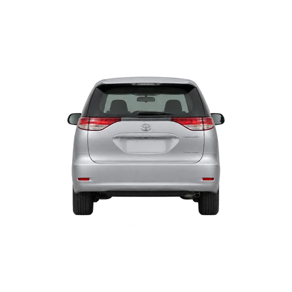 Toyota Tarago 2015 باللون فضي، منظر من الخلف