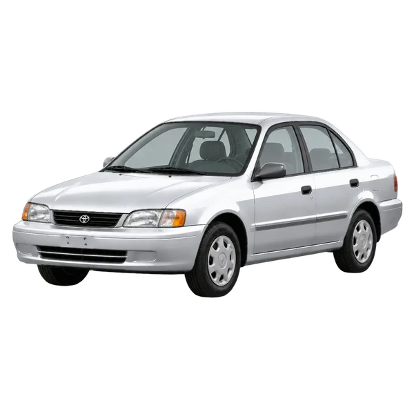 Toyota Tercel 1995 argent, vue trois-quarts avant (orienté vers la gauche)