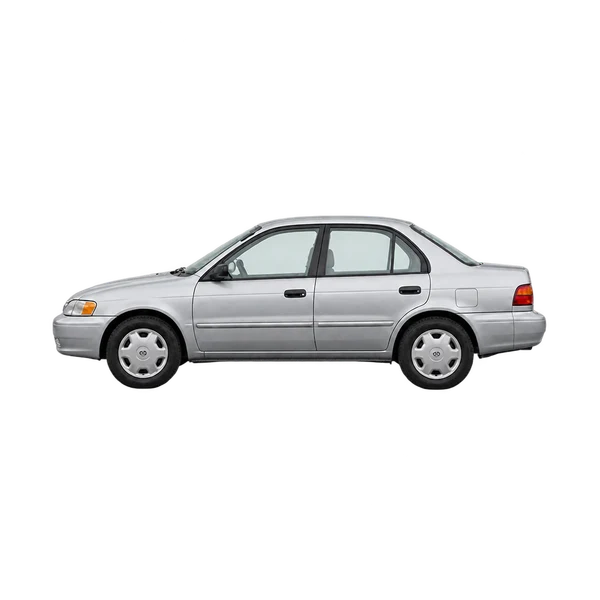 Toyota Tercel 1998 argent, vue côté (vers la gauche)