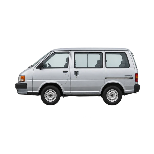Toyota Townace 1995 باللون فضي، منظر جانبي (متجه إلى اليسار)