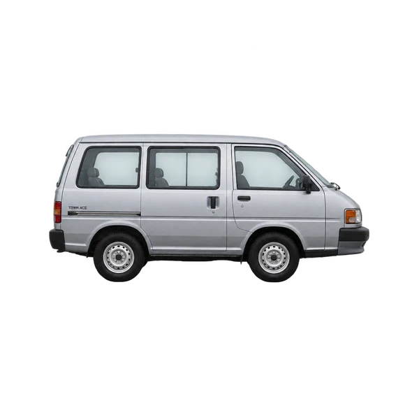 Toyota Townace 1995 باللون فضي، منظر منظر جانبي (باتجاه اليمين)
