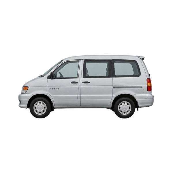 Toyota Townace 2000 en plateado, vista lateral (mirando a la izquierda)