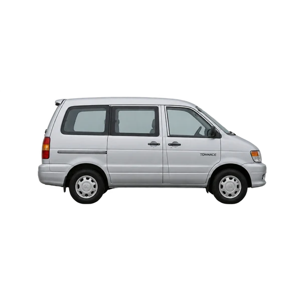 Toyota Townace 2000 en plateado, vista lateral (hacia la derecha)