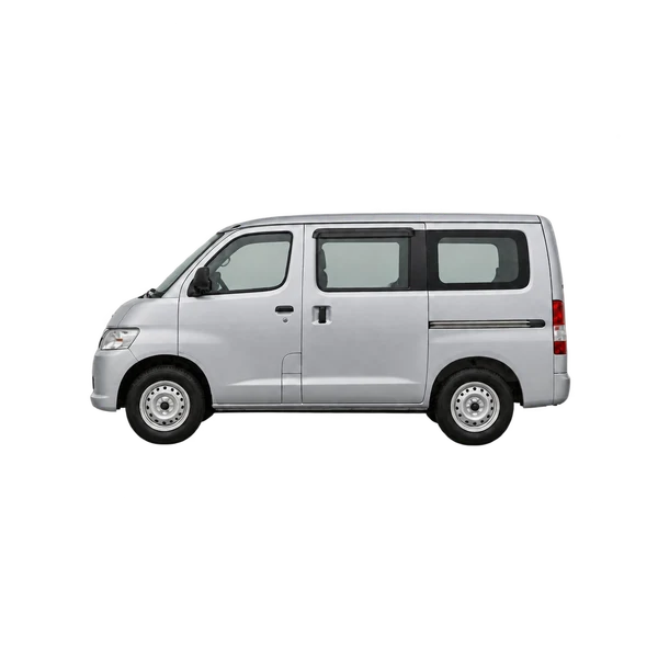 Toyota Townace 2015 باللون فضي، منظر جانبي (متجه إلى اليسار)