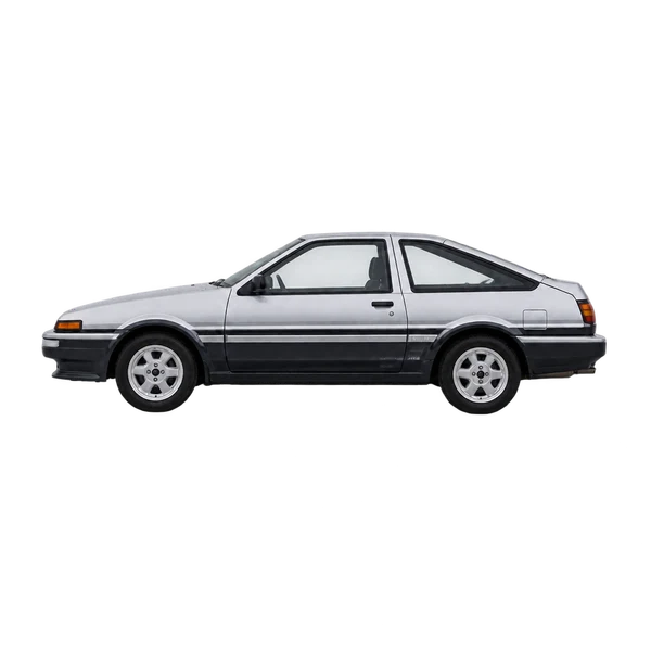 1995 Toyota Trueno in Silber, Ansicht: Seite (nach links gerichtet)