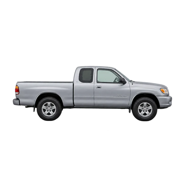 silver 2000 Toyota Tundra side (facing right) view