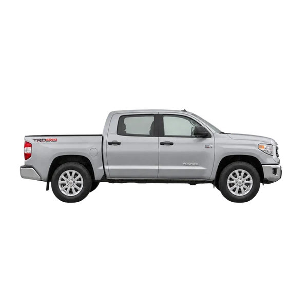 silver 2014 Toyota Tundra side (facing right) view