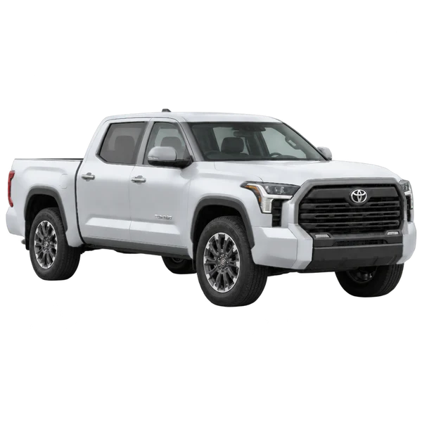 silver 2022 Toyota Tundra front three-quarter (facing right) view