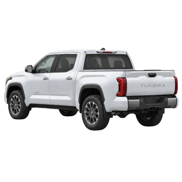 silver 2022 Toyota Tundra rear three-quarter (facing left) view