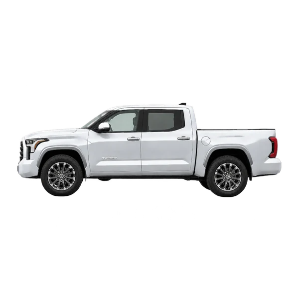 silver 2022 Toyota Tundra side (facing left) view
