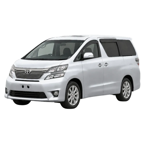 2009 Toyota Vellfire in Silber, Ansicht: Dreiviertelansicht vorne (nach links gerichtet)