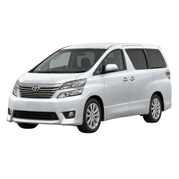2011 Toyota Vellfire in Silber, Ansicht: Dreiviertelansicht vorne (nach links gerichtet)