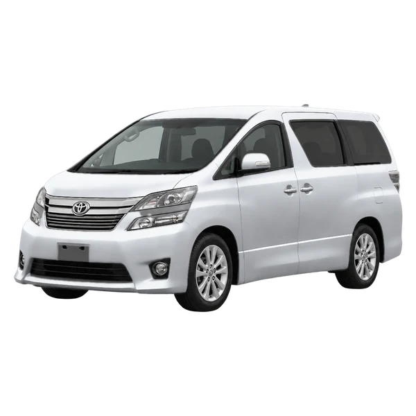 2012 Toyota Vellfire in Silber, Ansicht: Dreiviertelansicht vorne (nach links gerichtet)