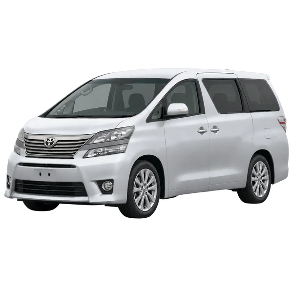 2013 Toyota Vellfire in Silber, Ansicht: Dreiviertelansicht vorne (nach links gerichtet)