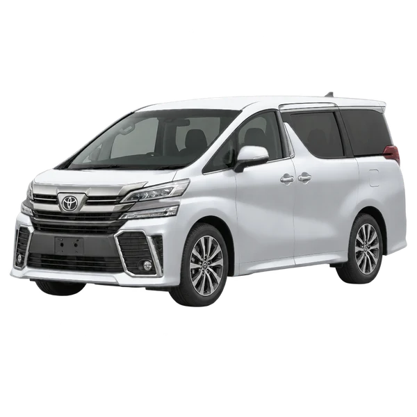 2017 Toyota Vellfire in Silber, Ansicht: Dreiviertelansicht vorne (nach links gerichtet)