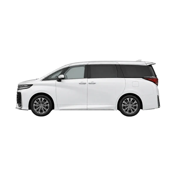 2024 Toyota Vellfire in weiß, Ansicht: Seite (nach links gerichtet)