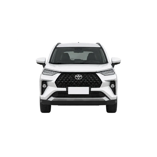 ホワイトの2024 Toyota Veloz（正面ビュー）