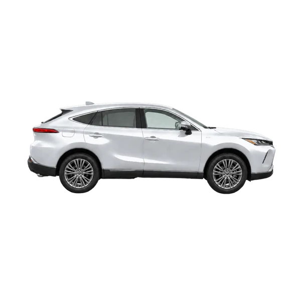 Toyota Venza 2020 en plateado, vista lateral (hacia la derecha)