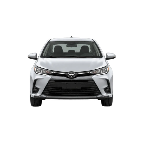 Toyota Vios 2026 en plateado, vista frontal