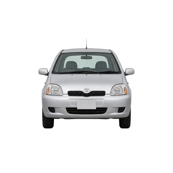 Toyota Vitz 1995 en plateado, vista frontal