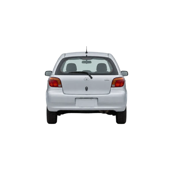 シルバーの2000 Toyota Vitz(リアビュー)