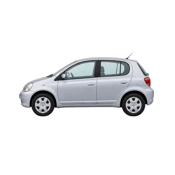 シルバーの2000 Toyota Vitz(側面(左向き)ビュー)