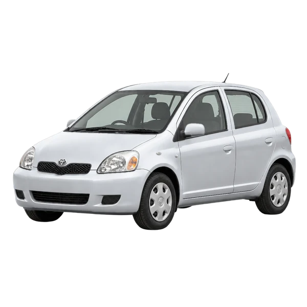 2001 TOYOTA VITZ — Front three-quarter (facing left)، silver