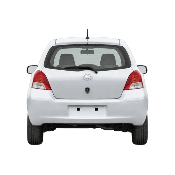 Toyota Vitz 2005 prata, vista traseira