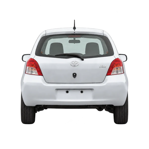 シルバーの2006 Toyota Vitz(リアビュー)