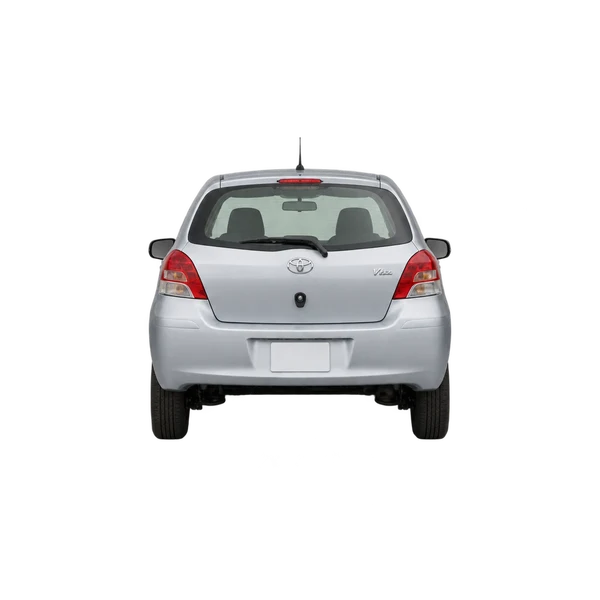 2010 Toyota Vitz in Silber, Ansicht: Heck