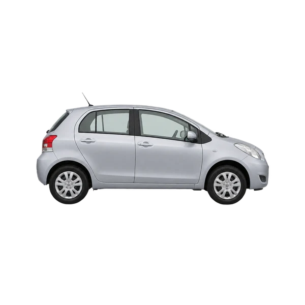 2010 Toyota Vitz in Silber, Ansicht: Seite (nach rechts gewandt)