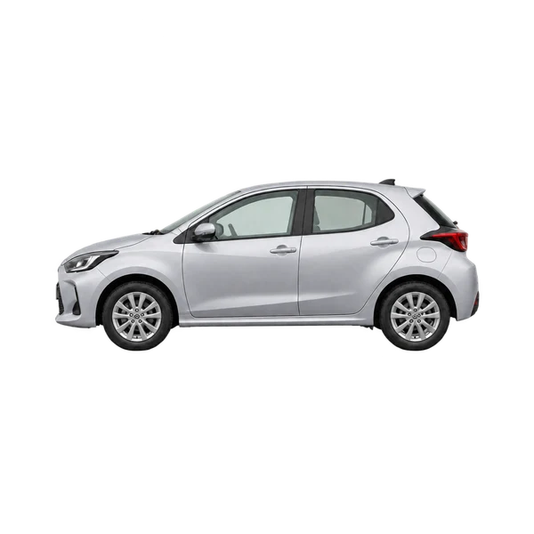 2025 Toyota Vitz in Silber, Ansicht: Seite (nach links gerichtet)
