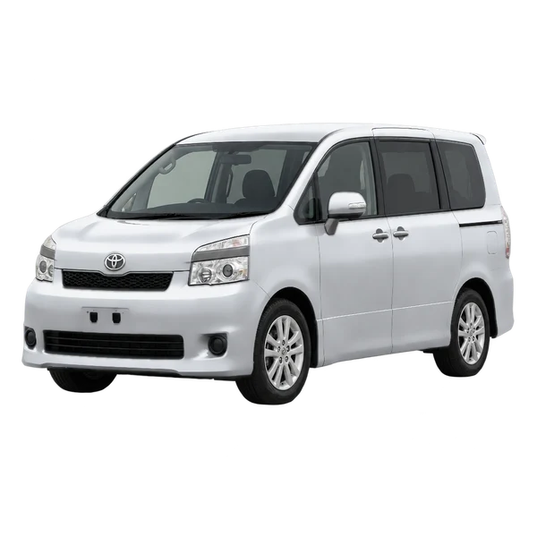 Toyota Voxy 2008 argent, vue trois-quarts avant (orienté vers la gauche)