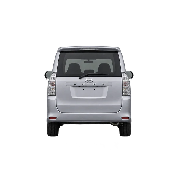 Toyota Voxy 2012 باللون فضي، منظر من الخلف