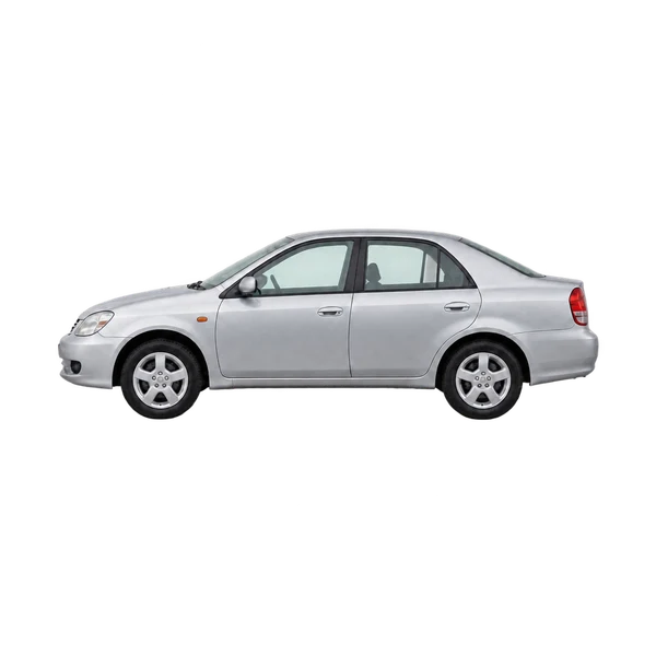 Toyota Will VI 2000 argent, vue côté (vers la gauche)