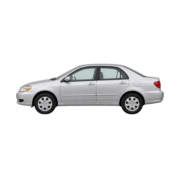 2000 Toyota Will in Silber, Ansicht: Seite (nach links gerichtet)