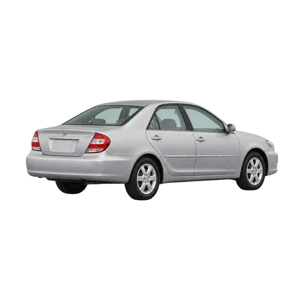 2005 Toyota Will in Silber, Ansicht: Dreiviertelansicht von hinten (nach links gerichtet)