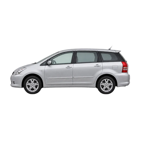 シルバーの2005 Toyota Wish（側面（左向き）ビュー）