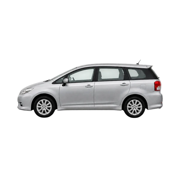 シルバーの2010 Toyota Wish（側面（左向き）ビュー）