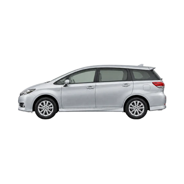 Toyota Wish 2020 en plateado, vista lateral (mirando a la izquierda)