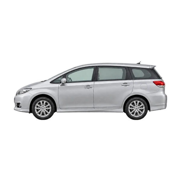 Toyota Wish 2025 argent, vue côté (vers la gauche)