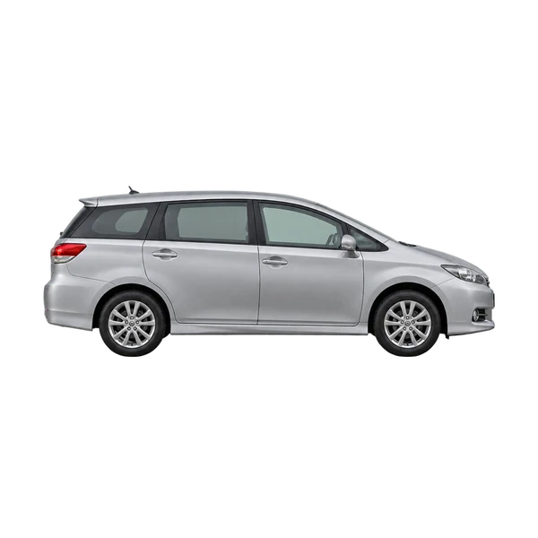 Toyota Wish 2025 argent, vue profil (tourné vers la droite)