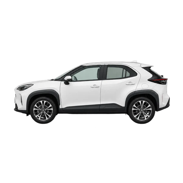 2021 Toyota Yaris Cross in weiß, Ansicht: Seite (nach links gerichtet)